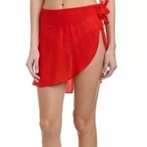 For Love & Lemons Red Swim Coverup Sarong